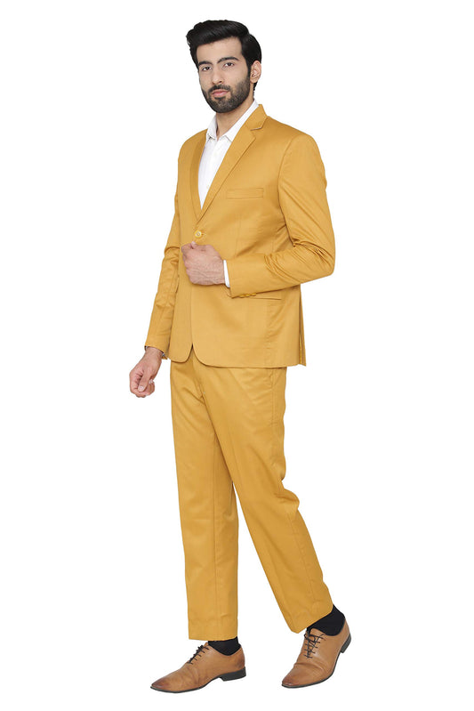 WINTAGE Mens Polyester Cotton and Evening 2 Pc Suit : Brown