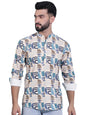 Jompers Mens Printed Corduroy Short Kurta