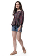 OOMPH! Peplum Tops for Women, Multicolor - mt405