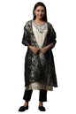 Aurelia Cotton Blend Women Floral Print Dupatta, Black, Free Size