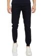 The Indian Garage Co Men Slim Fit Solid Mid-Rise Joggers Navy Blue