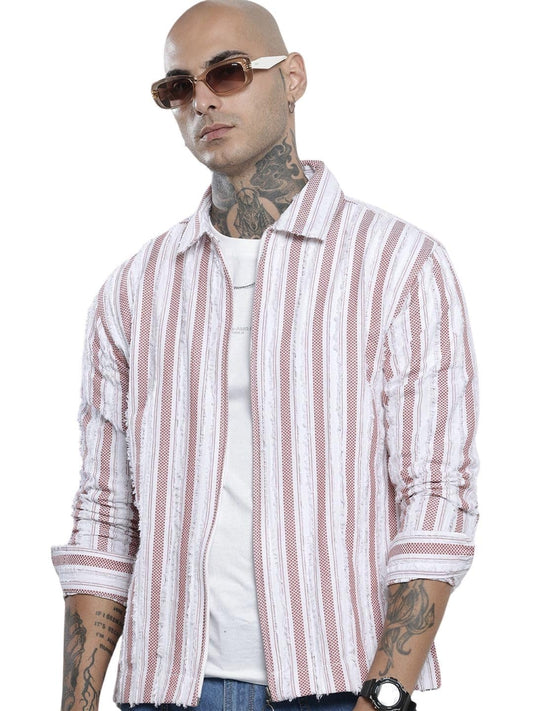 The Indian Garage Co Mens Relaxed Fit Striped Long Sleeves Resort Sweater