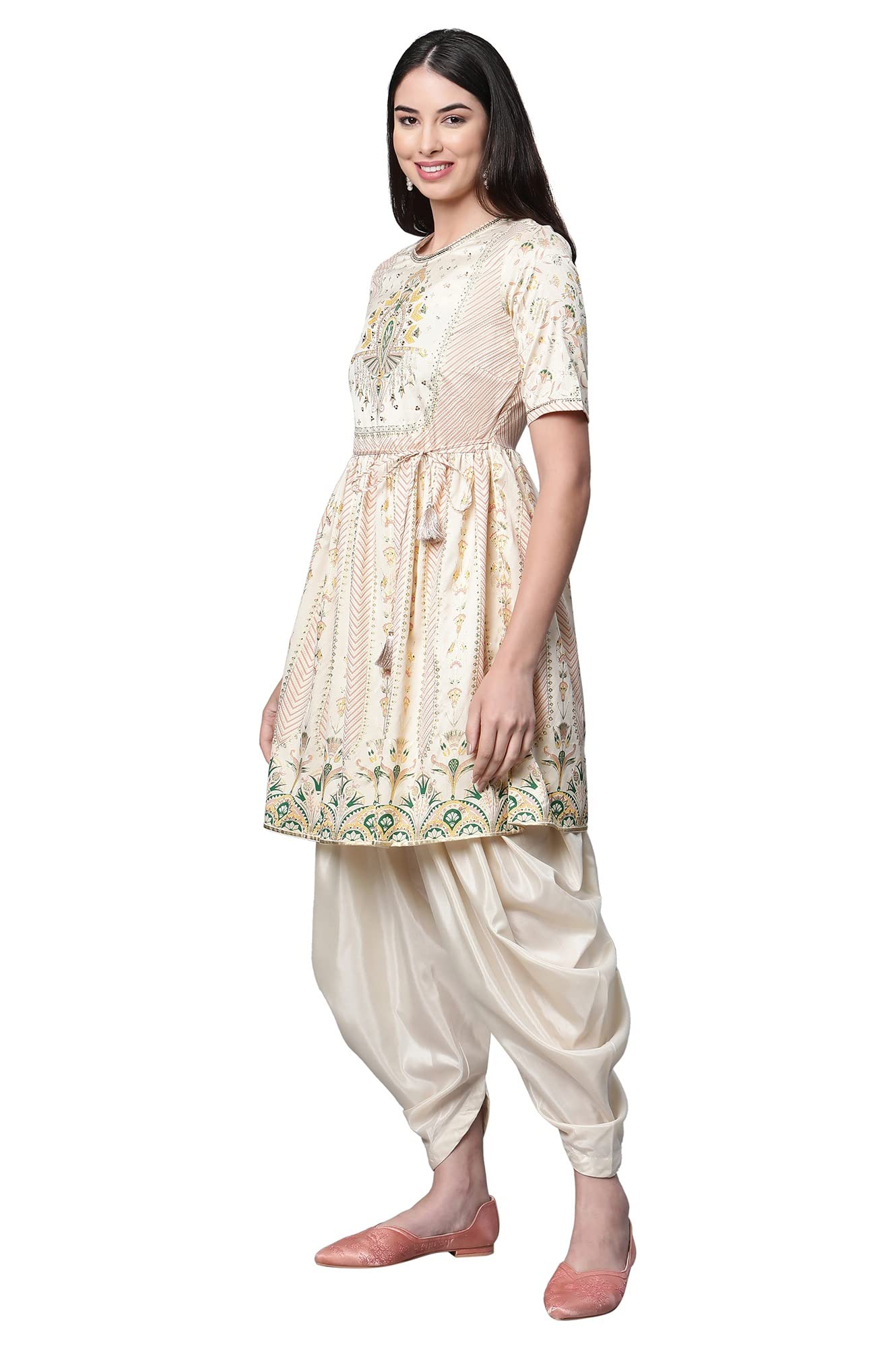 Aurelia Women's Viscose Blend Kurta With Dhoti Pant