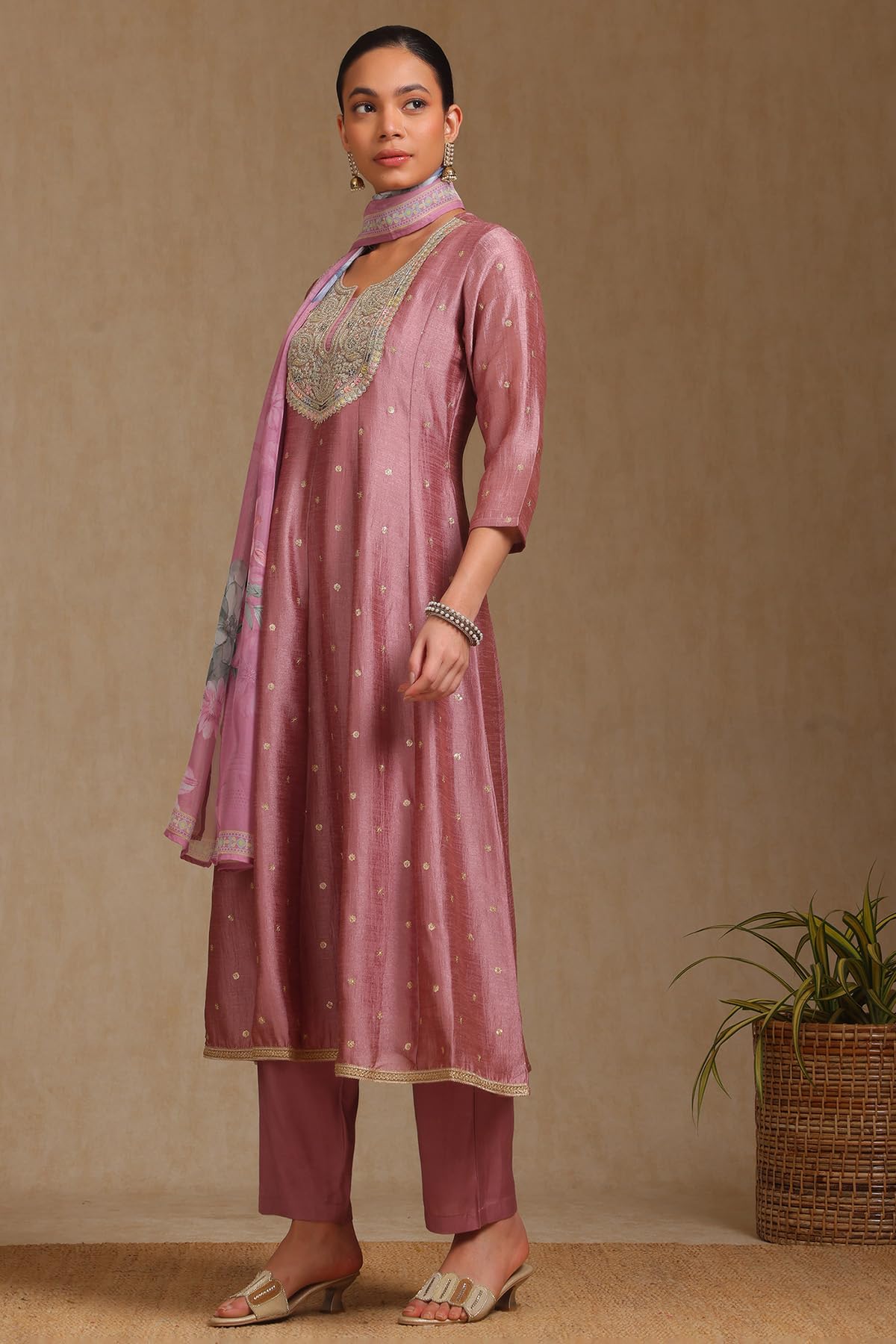 Soch Womens Vichitra Salwar Suit Set (EWS5CD21734_Blush Pink