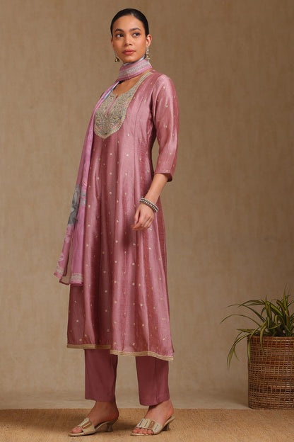 Soch Womens Vichitra Salwar Suit Set (EWS5CD21734_Blush Pink