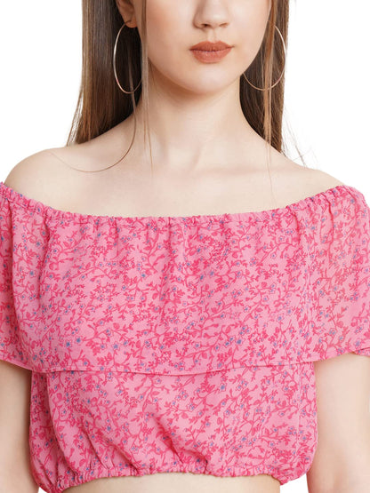 POPWINGS Women Casual Off-Shoulder Crop Top for Women || Cute Women Crop Top for Summer || Sleeveless Crop Top for Women || Late