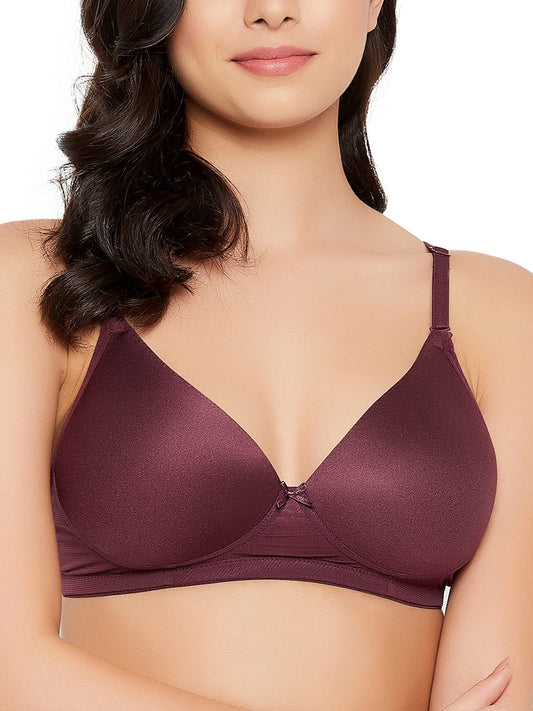 Clovia WomenS Level 1 Push-Up Non-Wired Demi Cup Multiway T-Shirt Bra (Br2222A09_Maroon_36D)