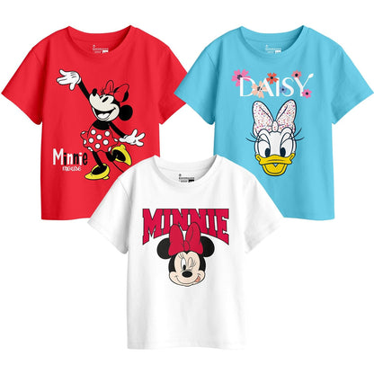 Bon Organik Girls Regular Fit T-Shirt (BON11429_Multi