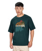 SHODOX Mens 100% Cotton Oversized Half Sleeve Tshirt for Men - Drop Shoulder Front and Back Printed Round Neck Tshirts, Relaxed