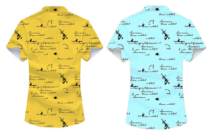 Kadiyu Half Sleeve Printed Shirts For Men Regular Fit Printed Spread Collar Casual Shirt Lycra Fabric With Combo Shirt (Pack Of
