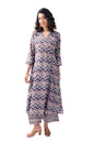 Toochki WomenS Multicolor Zig-Zag Printed Rayon Stitched Dress | Dress For Women Co Ord Set | Latest Women Dress With Pant | Tw