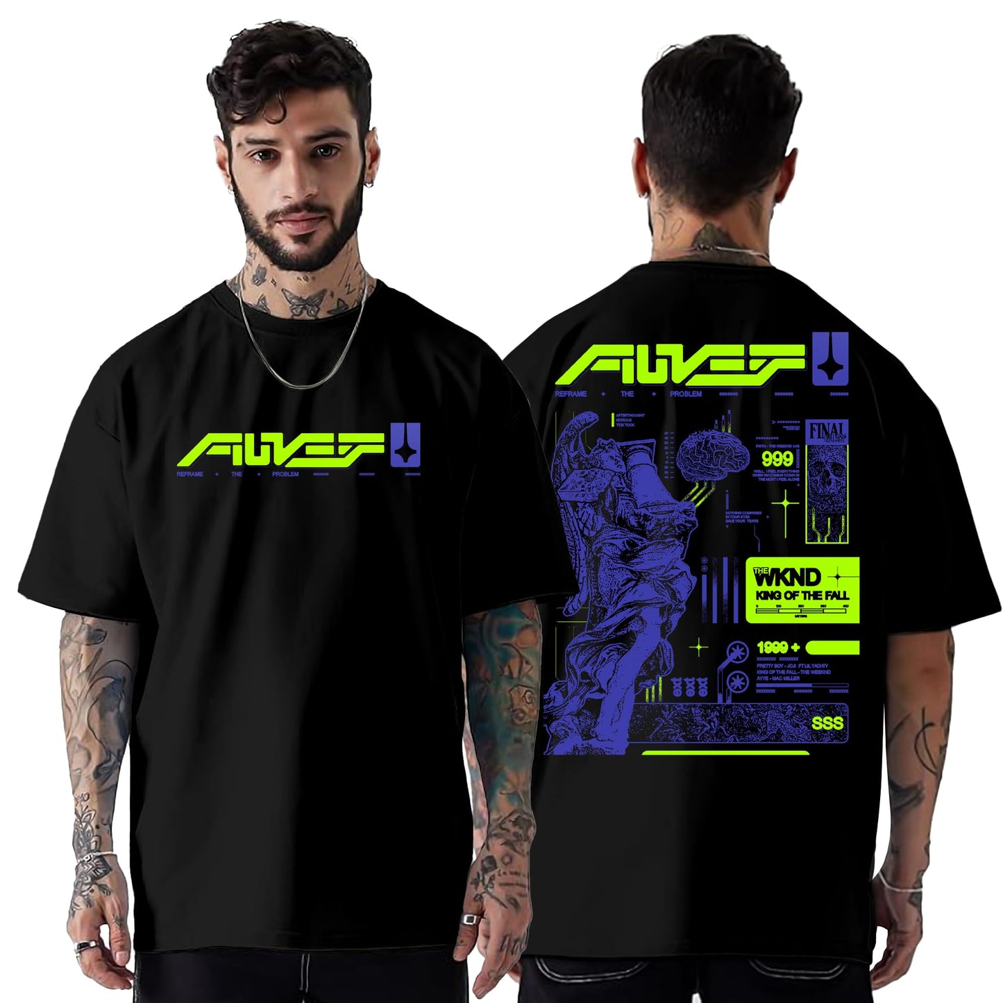 SHODOX Bio-Washed Anti Bacterial 100% Pure Cotton Men & Women Oversized Asthetic Premium Printed T-Shirt | Cozy Soft, Less Wrink