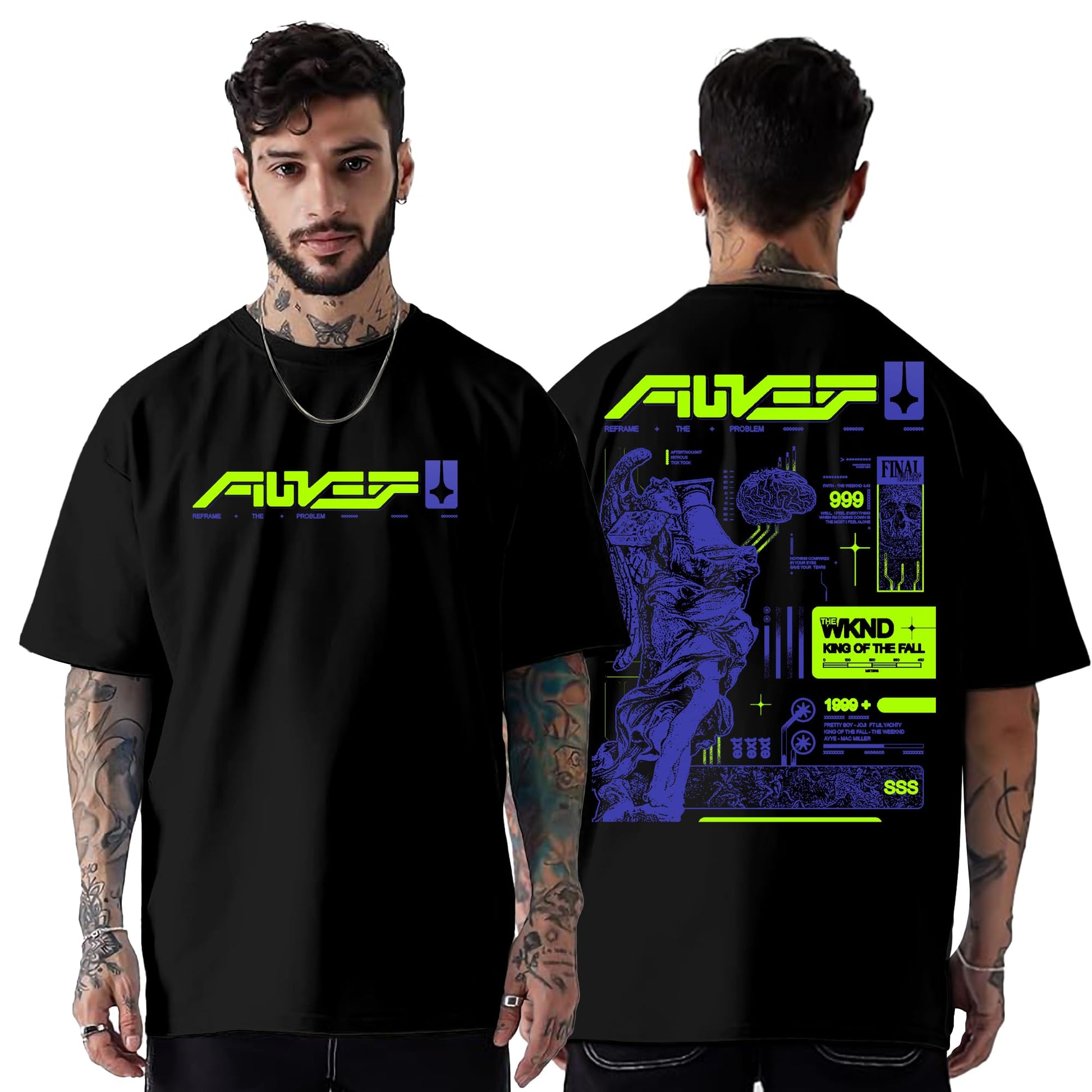 SHODOX Bio-Washed Anti Bacterial 100% Pure Cotton Men & Women Oversized Asthetic Premium Printed T-Shirt | Cozy Soft, Less Wrink