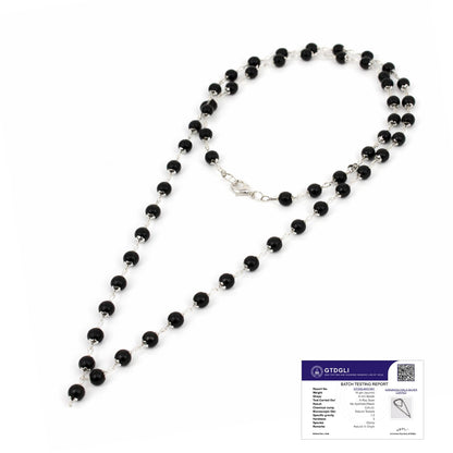 Astrotalk Silver Capped Karungali Malai 6 mm (54+1 Beads) | Karungali Mala Original for Lord Murugan Blessings | Evil Eye Protection & Mangal Dosh | Ideal for Puja & Gift items