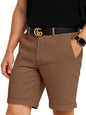 Greciilooks Casual Men Shorts | Rich Regular Fit Solid Short With Side Pockets | Relaxed Fit Half Pants | Mid Rise Waist Brown