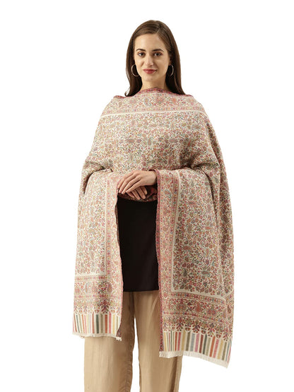 Pashmoda Women Khwaab Kaani Wool Blend Shawl (Size 101X203 CM)