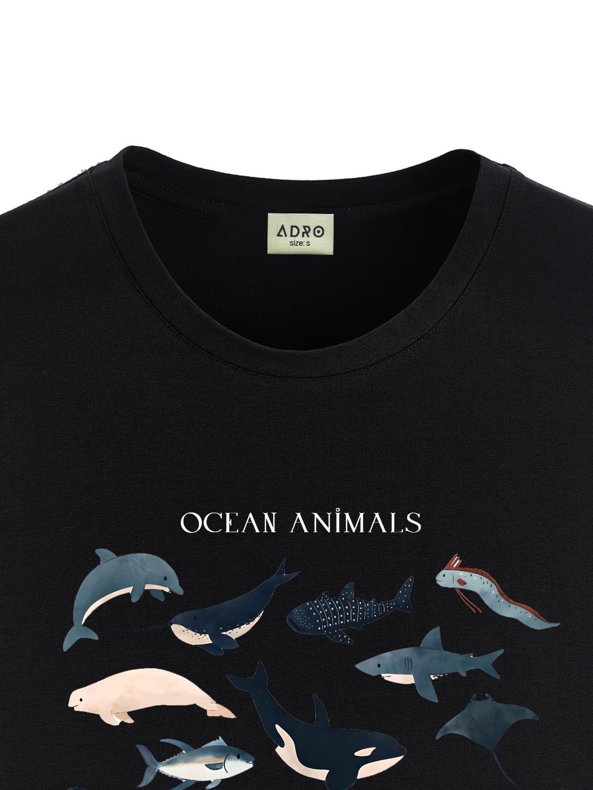 ADRO T Shirts for Boys & Girls || Ocean Sharks Printed T-Shirt || Ages 3-14 || 100% Cotton Round Neck Tshirt for Boys & Girls||K