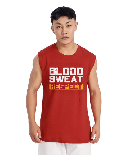 SHODOX Mens 100% Cotton Tank Tops Round Neck Sleeveless Sports Loose fit Vest (Pack of 1)