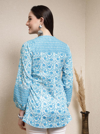 Stylum Womens Floral Printed Cotton Top