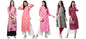 ANNI DESIGNER Women's Crepe Straight Printed Kurta Pack of 5 (Crepe-Combo-NW_002)