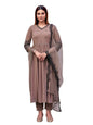 Womanista WomenS Georgette Flared Solid Kurta Set (Kurtaset_1382_Nude