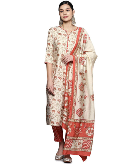 Libas WomenS Silk Blend Kurta Sets (34320_Coral