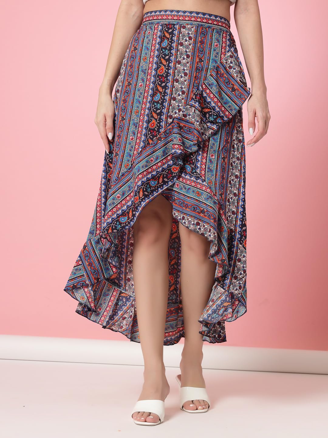 OOMPH! Long Skirts for Women Multicolor - msk050