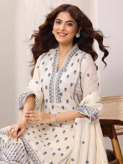 Libas WomenS Cotton Blend Kurta Set (99046Or