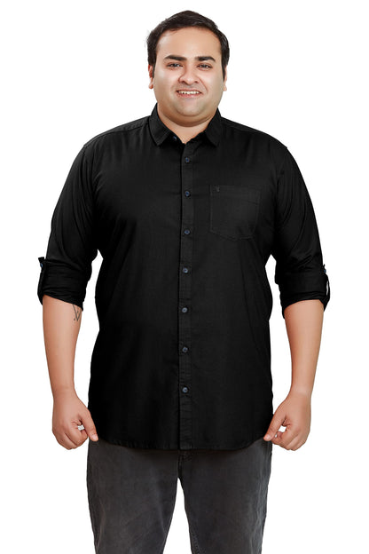 BE ACTIVE Mens Casual 100% Cotton Solid Plus Size Shirt || Plus Size Shirts for Men || Casual Plus Size Shirt || Casual Wear Sh