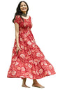 ANNI DESIGNER Women's Cotton Blend Regular Fit Anarkali Printed Long Kurta