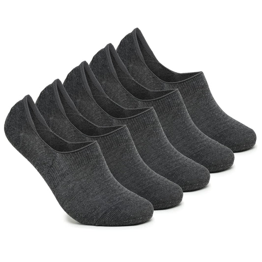Xjarvis Premium 5 Pairs No Show Low Cut Loafer Socks For Men & Women Non Slip With Combed Cotton Socks For Sports, Running & Hik