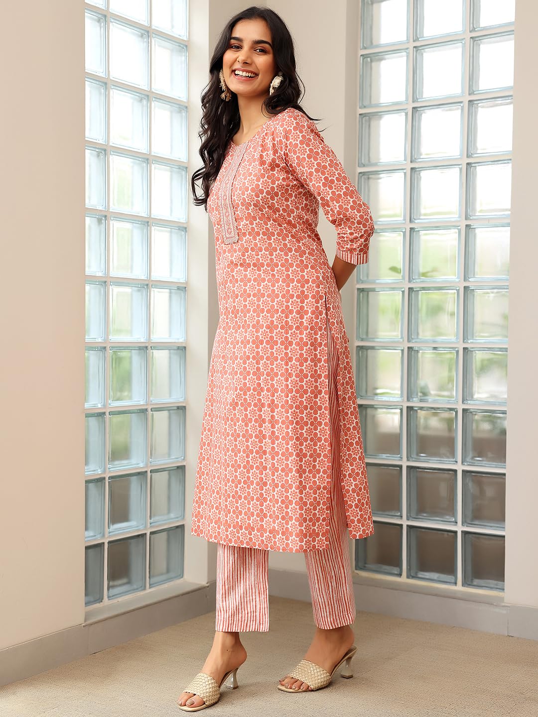 Libas WomenS Pure Cotton Kurta Set (490530R