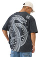 The Souled Store Official House of Dragon Originals: Logo Oversized T-Shirt for Men Boys Cotton Casual Half Sleeves Baggy Loose