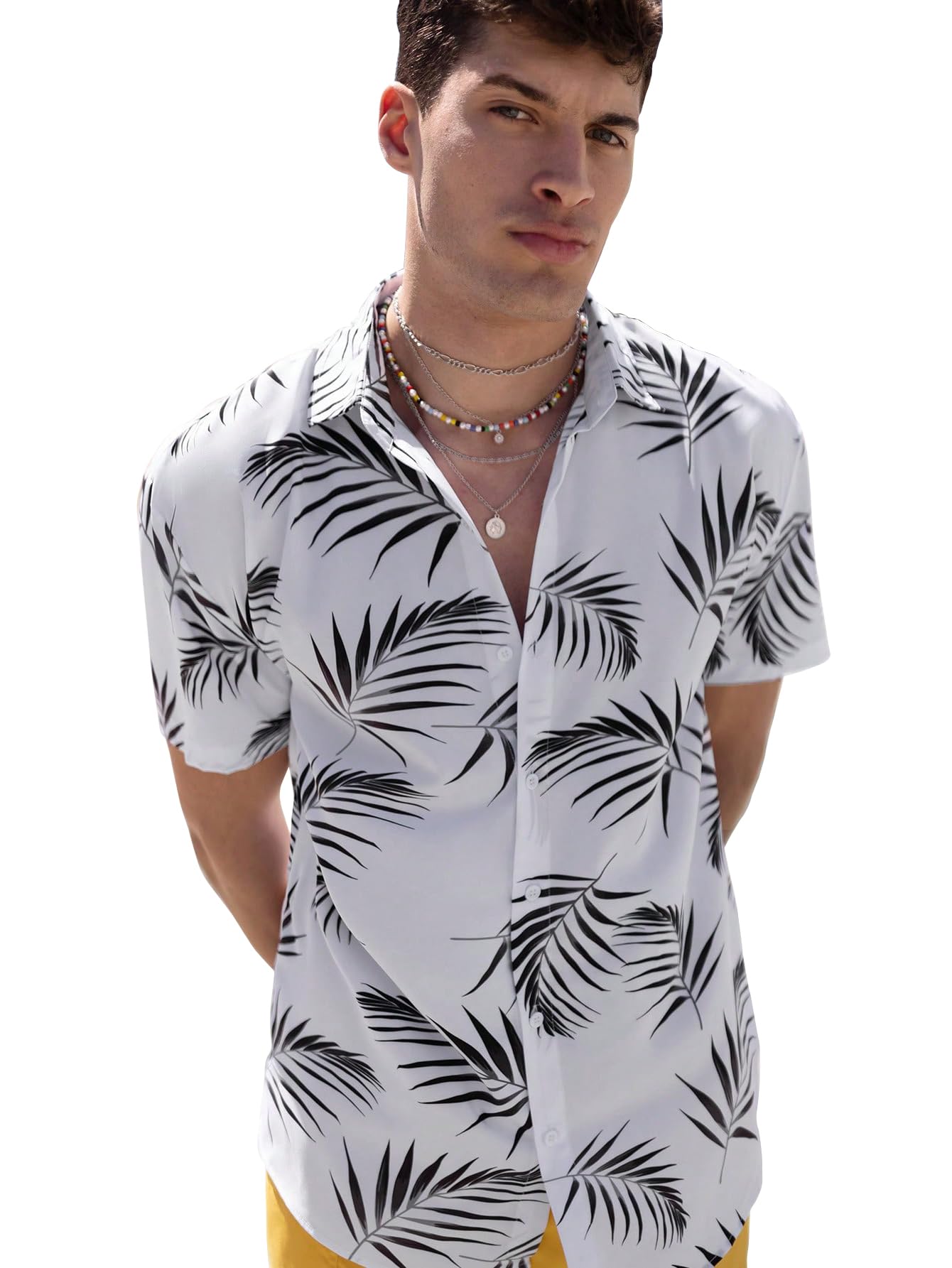 Shasmi Solid Regular Fit Fancy Casual Shirt for Men_White