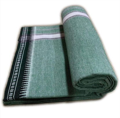 Prakasam Cotton Mens Colour Thalapathi Border Single Dhoti/Size1.28X2.00 Mtrs/Combo Pack Of 2 Dhoties