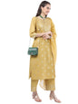 Ketch Women'S Polyester Floral Kurta Set (Khk3000107_Yellow