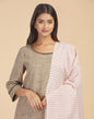 Fabindia Cream Wool Hand Woven Shawl (Free Size)