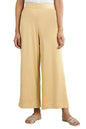 Aurelia Gold Solid Poly Blend Palazzo Ethnic Bottomwear