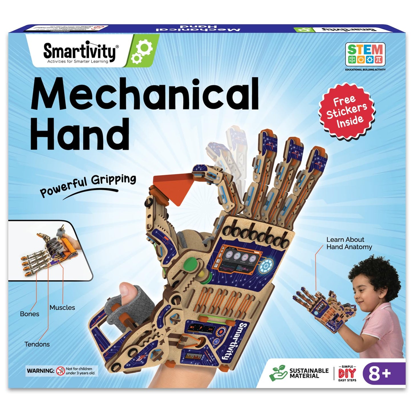 Smartivity DIY Robotic Mechanical Hand STEM Toy for Age 8-14 | 2024 Parents Choice Award Winner I Christmas & Birthday Gift Idea