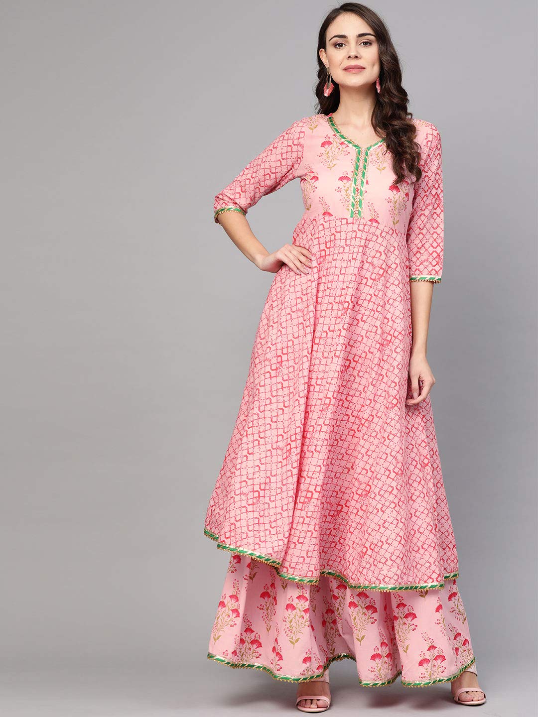 Idalia Pink Printed Kurta Set