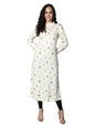 See Designs White Animal Women's Kurta