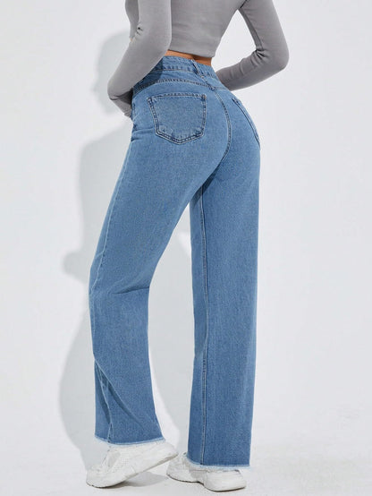 KOTTY Women's Straight Baggy Jeans, Light Blue, Size 30, Model KTTLADIESJEANS2827