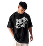 SHODOX 100% Cotton Oversized Fit Half Sleeve Tshirt for Men - Drop Shoulder Front & Back Printed T-Shirt for Mens (Pack of 1)
