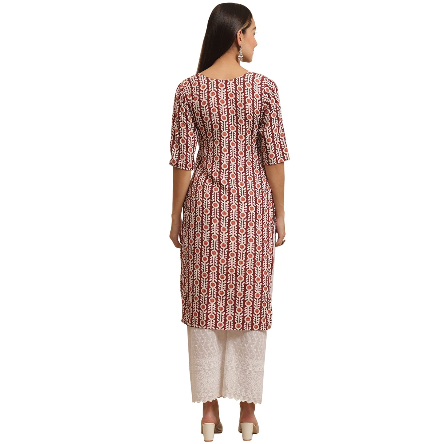 Pinkmint Women's Crepe Digital Print Straight Kurta [Pack of 3]