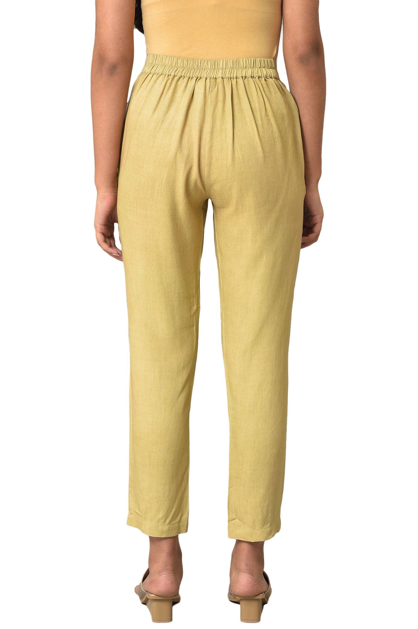 Aurelia Pure Cotton Strechable Trouser For Women | Ankle Length Trouser For Women | Pure Cotton Trouser For Women | Pants For Wo