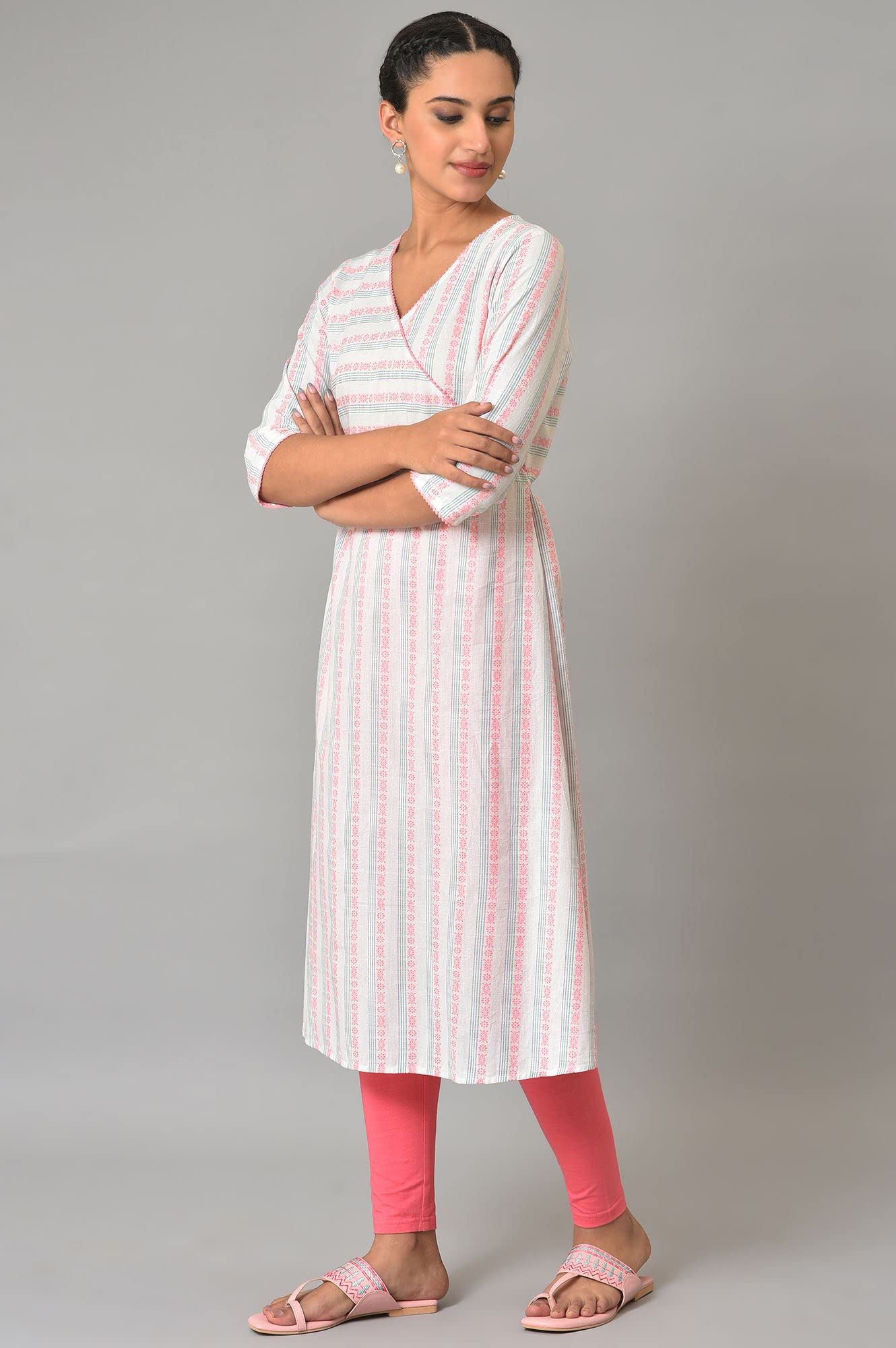 Aurelia Dyed Cotton V Neck Women's Kurta