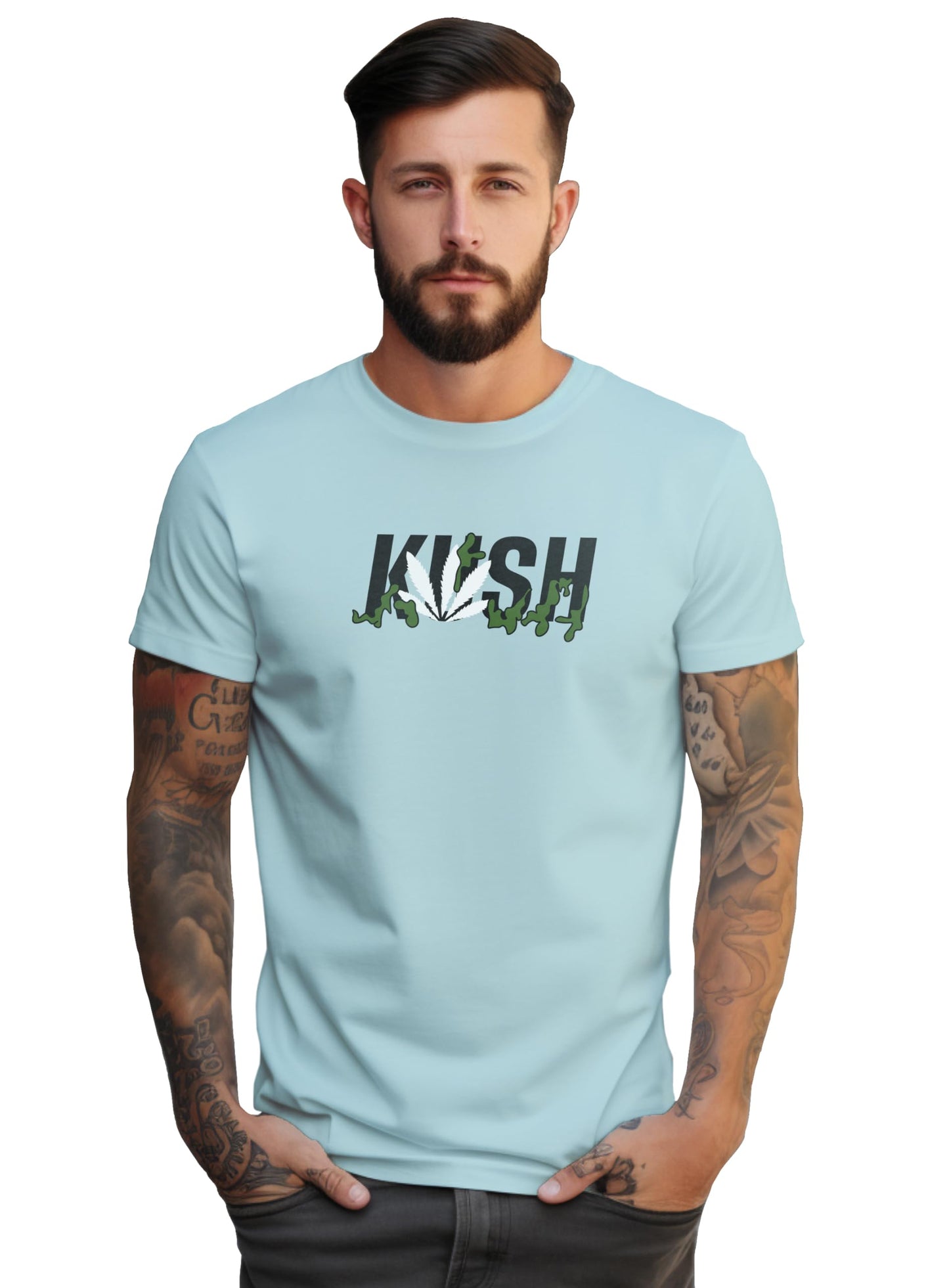 Peppyzone Mens Regular Fit T-Shirt (PZ-Trendy-44_Sky Blue