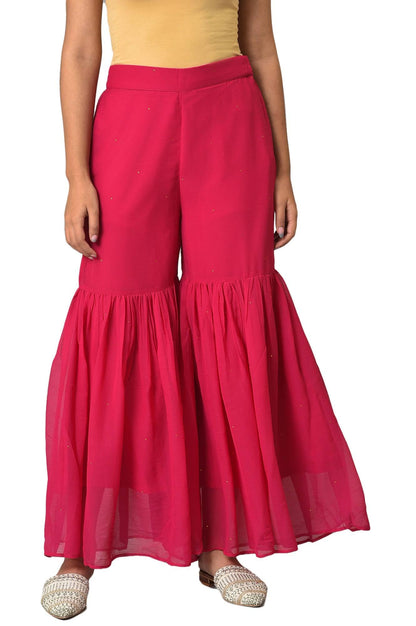 W Chiffon Strechable Sharara For Women | Chiffon Sharara For Women | W For Woman