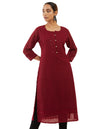 Soch Women's Georgette Embroidered Regular Dress Shirt
