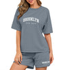 SHODOX Womens Cotton Blend Printed Tshirt and Shorts Co-ords Set (Pack of 1)